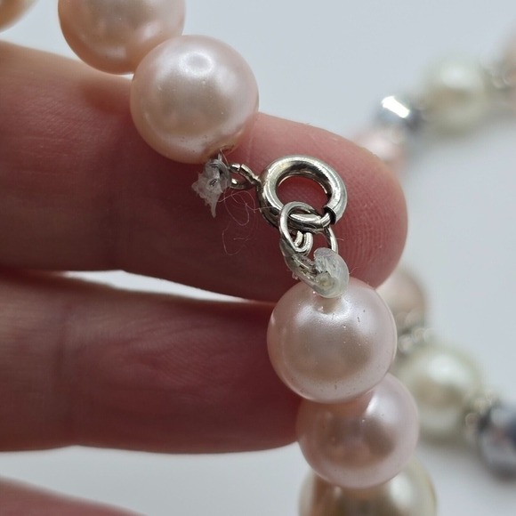 Pastel Beaded Bracelet Lot of‎ 2 Purse Charm Fashion Jewelry - Picture 6 of 10